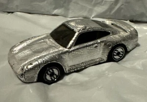 1987 Hot Wheels Gleam Team PORSCHE 959 Chrome Silver Textured Car Malaysia - Picture 1 of 8