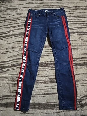 True Religion women's jeans Billy super T straight W29 L31 dark blue LEVF228 - Image 1 of 4