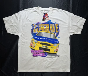 NASCAR Vintage VTG 1998 TED MUSGRAVE Ford Taurus Primestar White T shirt 2XL NWT - Picture 1 of 20