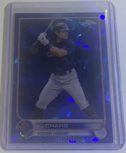 Yu Chang 2022 Topps Chrome Update Sapphire #US203 Cleveland Guardians - Picture 1 of 1