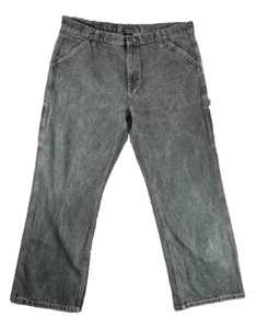 Faded Glory Jeans Mens 40x30 Black Wide Leg Baggy Streatwear Hip Hop Skater VTG - Picture 1 of 13