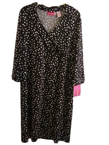 Liz Lange For Target Black/White Polka Dot 3/4 Sleeves Maternity Dress-Size M - Picture 1 of 9