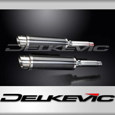 KIT DE ESCAPE SILENCIADOR BSAU REDONDO DE CARBONO HONDA CB450 K3-K7 1970-1974 350 mm Foto 1 de 4