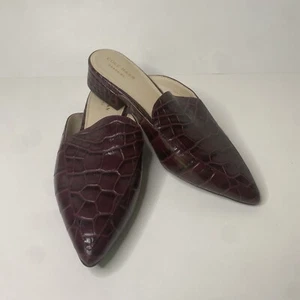 COLE HAAN "PIPER" MULE FLAT LOAFERS WOMANS SIZE 7 Skin Print EXCELENT CONDITION - Picture 1 of 16