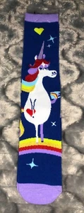 DISNEY PARKS FAMOUS RAINBOW UNICORN INSIDE OUT SOCKS NWT - Picture 1 of 4