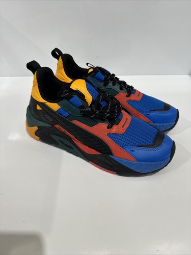 Scarpe Junior Autentiche Puma RS Trck Colore Taglia 7 Blu Nero Zafferano Nuove
