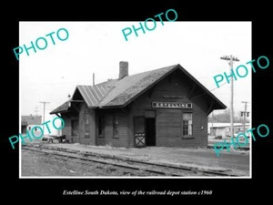 OLD 8x6 HISTORIC PHOTO OF ESTELLINE SOUTH DAKOTA THE RAILROAD STATION c1960 - Imagen 1 de 1