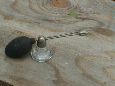Vtg DeVilbiss no.127 Art Deco Clear Glass Perfume Atomizer Bottle Rubber Bulb - Image 1 of 4