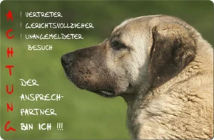 SIVAS KANGAL - A4 Alu Metall Warnschild Hundeschild SCHILD Türschild SVK 06 T10 - Bild 1 von 2