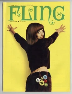 Fling 1967 June Wilkinson 68pgs Vintage Female Pinup Magazine Relim M35196 - Picture 1 of 1