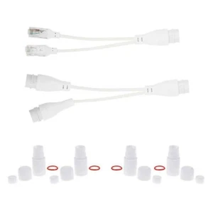 POE Splitter RJ45 2-in-1 Network Cabling Connector For Security Camera Install P - Photo 1/9