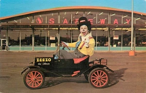 Postal Zeezo The Creepy Safeway lote de estacionamiento payaso dice por favor y gracias - Imagen 1 de 2