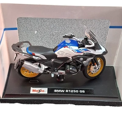 Modellino Moto BMW R1250 GS Bianco e Blu 1:18 - Maisto Special Edition - Immagine 1 di 3