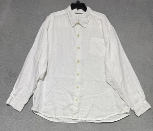 Camisa Tommy Bahama 100% Lino Abotonada Blanca Para Hombre Talla 2XL Ver Desc ** - Imagen 1 de 9