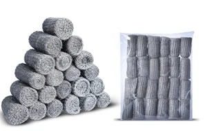 24 pcs Steel Wool Grade 0000 - Finest Grade for Furniture Cleaning, Mice Control - Picture 1 of 8