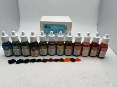 Штамповка чернила сняты с производства чернила заправки набор из 12 - классика Stampin' вверх хорошая коробка - Изображение 1 из 4