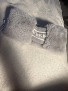 Michael Kors Kunstfell Stirnband Größe O/S Farbe Grau Neu mit Etikett - Bild 1 von 8