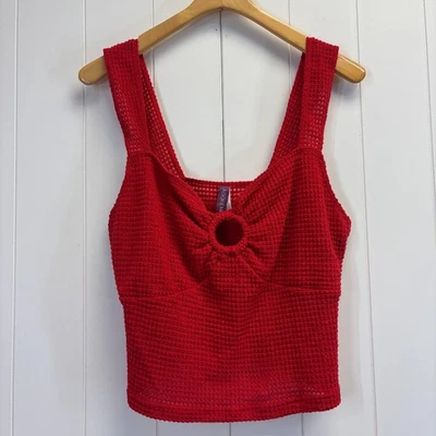 Обожаю меня женщин Y2K богемное Baby кукла крючком верхний размер 1 X укороченный пляжный эластичной - Изображение 1 из 4