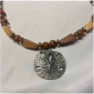 Vintage Signed Sarah Coventry Daytona Choker Sand Dollar Necklace New Old Stock - Picture 1 of 5