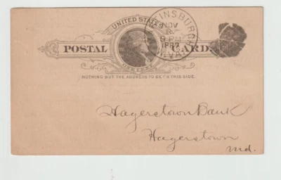 1887 GPC Martinsburgh W Va cork fancy National Bank Martinsburgh (f298) - Image 1 of 2