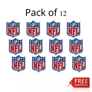 NFL Logo Football Small Collar Size Patch Embroidered Iron On 1.5x1.25" 12pcs - Picture 1 of 2
