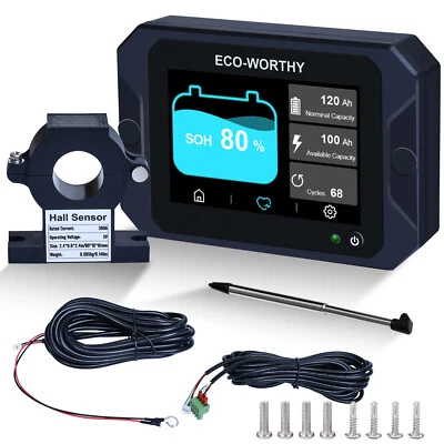ECO-WORTHY 9-80V LCD Anzeige Volt Batterie Monitor kapazitäts Digital Voltmeter Analysator
