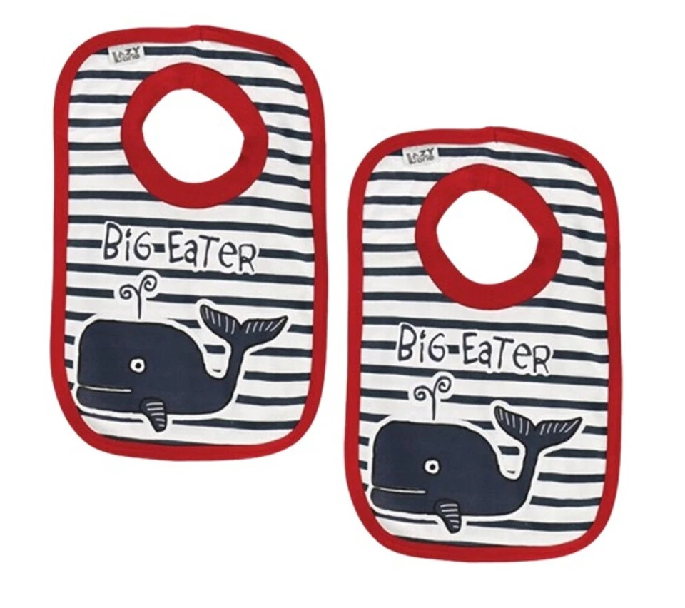 2 x Lazyone Baby Bibs Over Head Cotton Animals Baby Towel Feeding Bibs Set D29 - Image 1 of 4