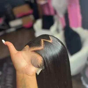 Pelucas delanteras de encaje rectas de hueso 13x4 peluca sin pegamento cabello humano lista para usar - Imagen 1 de 24