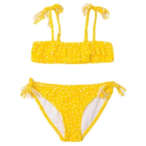 NEW GIRLS Itsy-Bitsy-Teeny-Weeny YELLOW POLKA DOT BIKINI size 3-4, 4-5, 6, 7-8 - Picture 1 of 5