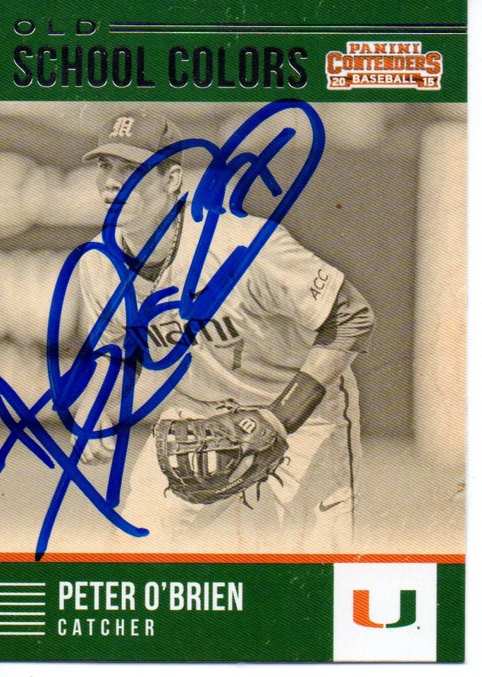 Peter O'Brien Miami Hurricanes 2015 Panini Contenders Signed Card - Image 1 of 1