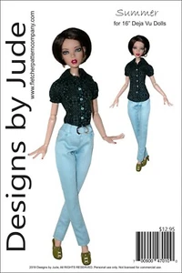 Summer Doll Clothes Sewing Pattern 16" Deja Vu Dolls Tonner - Picture 1 of 10