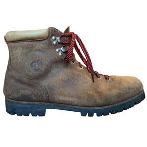 Botas de Montañismo Senderismo Cuero Gamuza Marrón Vasco De Colección Hombres 14 Italia 7506 - Imagen 1 de 15