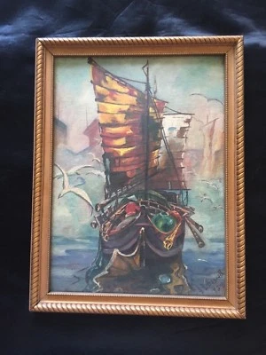 Винтажная картина маслом. - Изображение 1 из 4