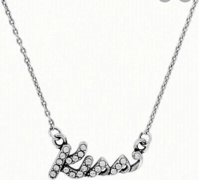 Брайтон KISS Серебряный кристалл ожерелье - новый с Ярлыками - Изображение 1 из 4