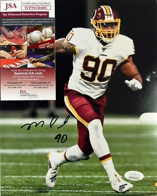 Shaquan Montez Sweat Washington Commanders Signed Autographed 10x8 Photo JSA COA - Image 1 of 4