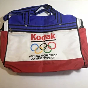 Vintage Kodak Worldwide Olympic Sponsor Duffel Bag Gym Travel Tote 1980s - Picture 1 of 5