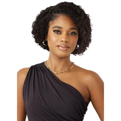 Outre Mytresses Black Lace Frontal Wig 13x4 - Human Hair - Virgin Deep Bob 8" - Image 1 of 4