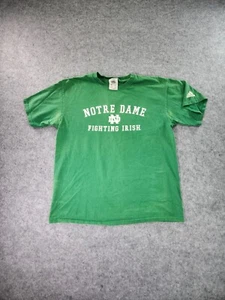 Vintage Adidas Shirt Mens Medium Green Notre Dame Fighting Irish College - Picture 1 of 16
