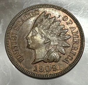 1909 RB Indian Cent 1C-AU+/UNC - Picture 1 of 3