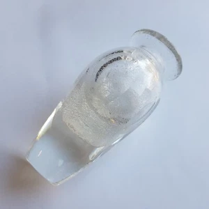 Jane Charles art glass vase facetted clear white bubbles 13cm Newcastle English  - Picture 1 of 15