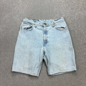Levis Denim Shorts Womens W28 Blue 550 Jorts Mom Red Tab Relaxed Wash USA Lady - Picture 1 of 9