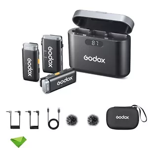 Godox WEC Wireless Lavalier Microphone 2.4G 656FT 8H Compact Microphone-WEC Kit2 - Picture 1 of 11