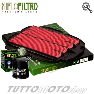 Filtro aria + Filtro olio HONDA VFR 800 F1 Interceptor 1999 2000 / HIFLO VFR800 - Immagine 1 di 4