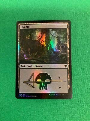 MTG Magic Swamp 260 FOIL Signed F&B Artist Proof x1 Khans Of Tarkir Paquette - Image 1 of 2