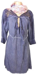 TREDY Kleid & Tuch Tunika Blau Spitze Lace Damen Gr. 38 - Bild 1 von 1