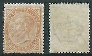 1863-65 KÖNIGREICH BILDNISSE 10 CENT TURIN OHNE GUMMI - W249 - Bild 1 von 1