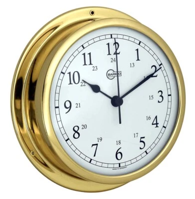 Barigo Ship Clock Brass Arabic Numerals Viking 155mm x 35mm 611ms - Image 1 of 2