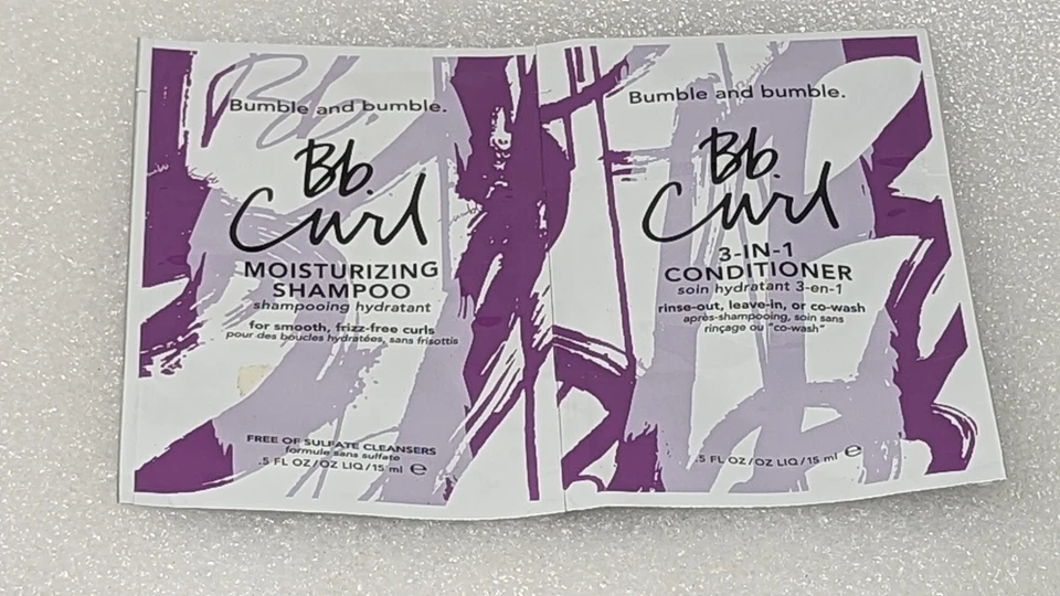 Bumble & Bumble BB Curl Moisturizing Shampoo & Conditioner .5 oz ea Sample Pack - Image 1 of 1