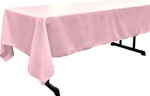 BABYPINK - Polyester Poplin Washable Rectangular Tablecloth, Wrinkle Resistant - Picture 1 of 1