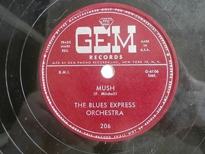 1953 Rock N Roll R&B Freddie Mitchell The Blues Express Orchestra Gem 206 Record - Picture 1 of 1